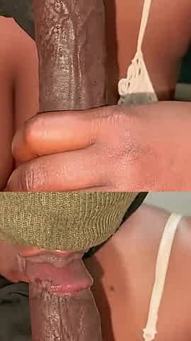 Savana Ebony Is Sucking Mr Savana's Big Black Dick