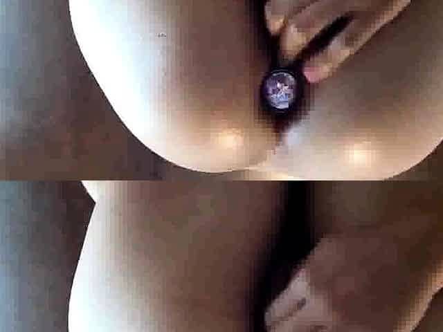 Bending with plugged ass and fingering (Sofia 22yo)