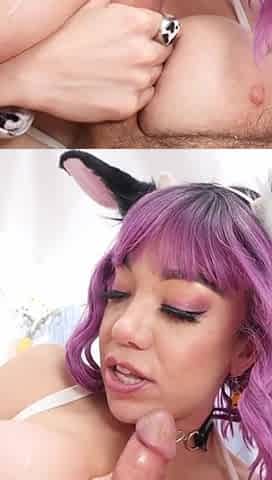 Big Titty Hucow Whore Little Puck Gets Ass Fucked, Rims, and Milks Cock