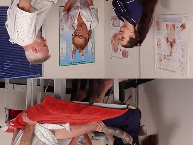 Nurses and patients get confused in a crazy hospital fuck fest.