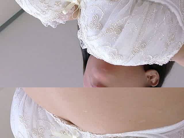 Naughty Asian milf Julia solo masturbation close up