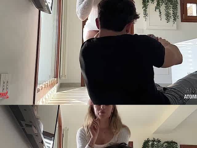 Blond Lustful Wife Seduces Shy Antenna Man and Gets Screwed Hard