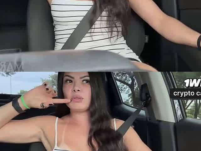 Deepthroat in car with real Uber driver, Japanase gigantic mounds and Brazilian hottie, interracial deep throat jism in mouth -