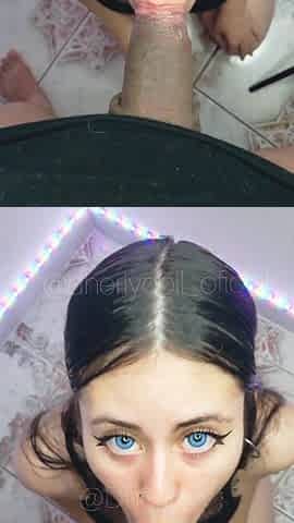 Dherlydoll Takes All My Cock in Her Mouth and Then Swallows My Hot Cum