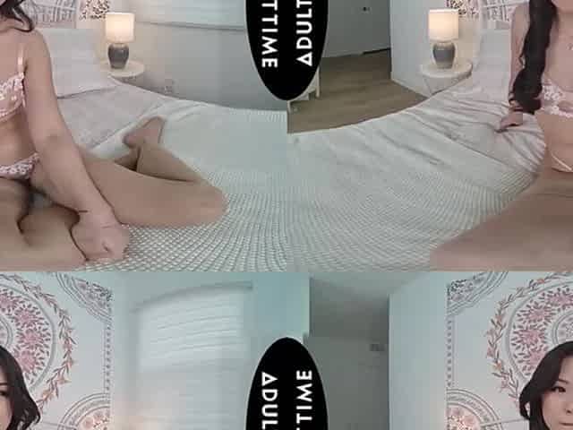 UP CLOSE VR - Lulu Chu Lacy Underware Date Talk Leads To Close Up Hard POV Interracial Bang