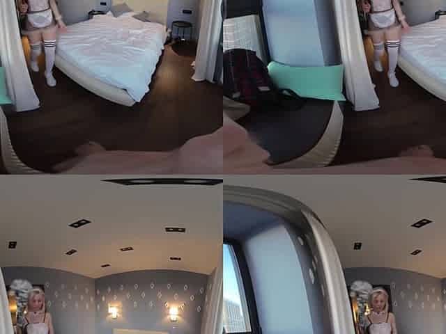 Hot Blonde Milf Jessika Trunk Cleaning My Room & Dick Twice - VRmodels