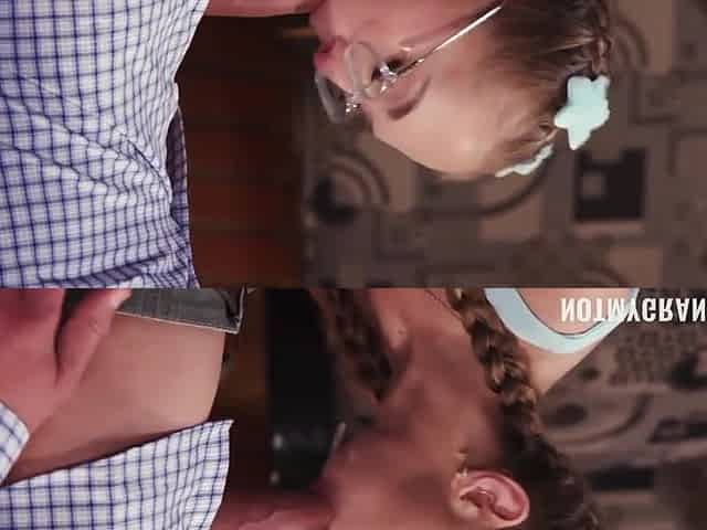 Grandpa Sucks This Petite Teens 18+ Hairy Pussy Before Fucking Her