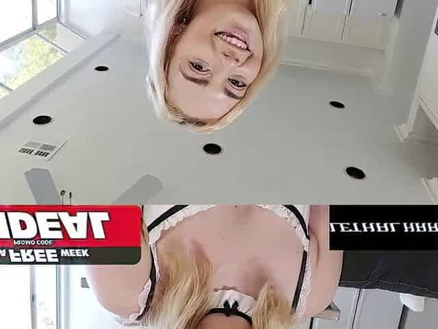 Blond Maid Sophia Burns Uniform Gets Wrecked POV