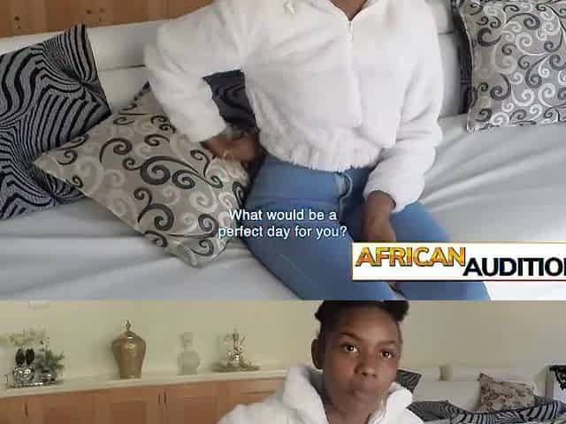 Hawt large butt black hotty Adamma coarse interracial sex at the fake casting