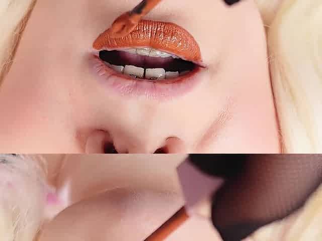 ASMR episode: lipstick, mesh gloves and sugar-plum