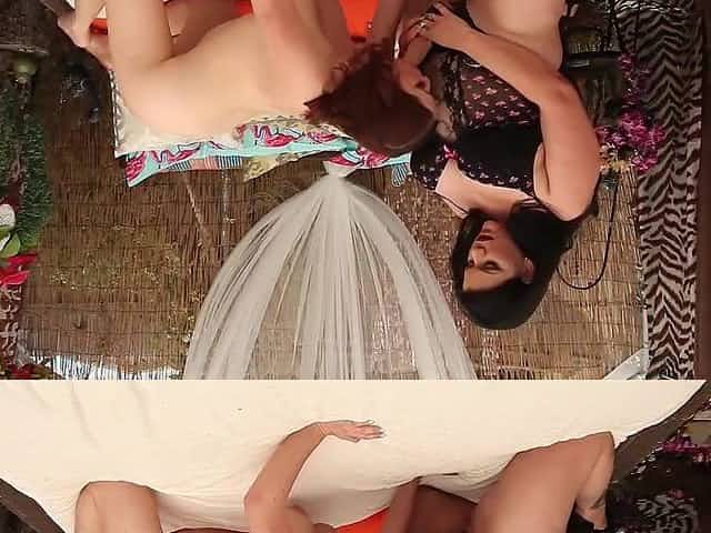 Curvy-licious Latina Angelina Castro Fucks Maggie Green In The Backyard!
