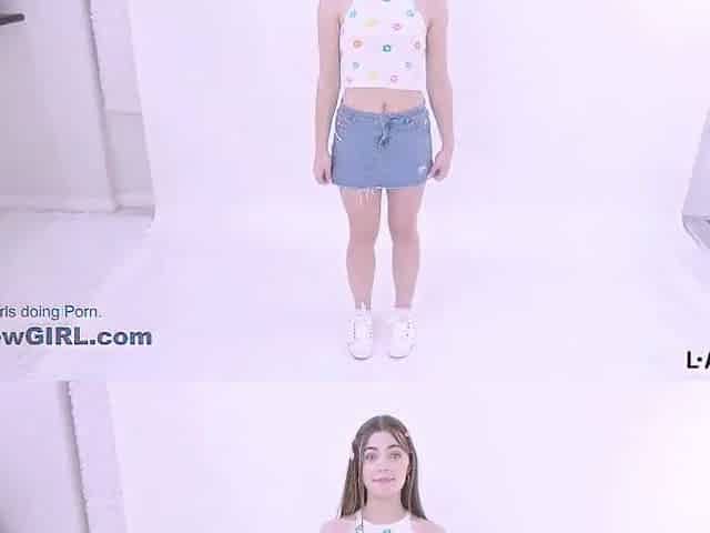 Breathtaking brunette hair model got tempted by the producer