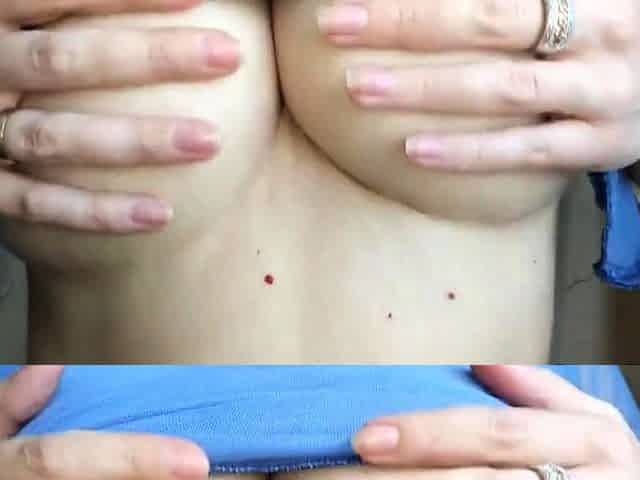 Divine Big Tits Blonde MILF Solo Webcam Show