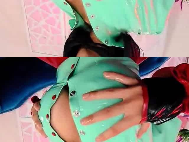 large TiTTY LATEX JOi - JIZZ FLOW ON TITS