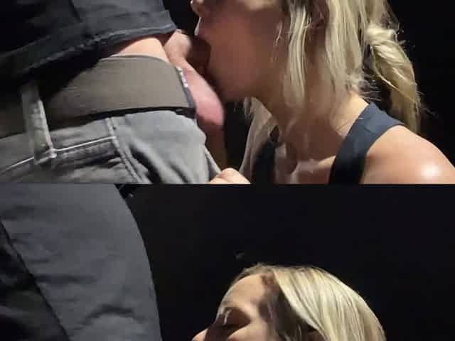 Sucking Cock in Parking Lot While Cars Drive by