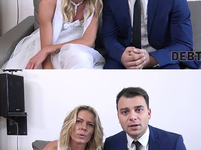 Groom has to watch Czech bride Claudia Macc riding strong cock wild
