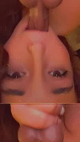 Sluggishly and sensually sucking / teasing your jock with my tongue ????