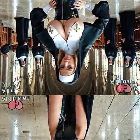 A Hawt nun is serving in the church 1 (AI-generated) (No live-action) (NSFW)