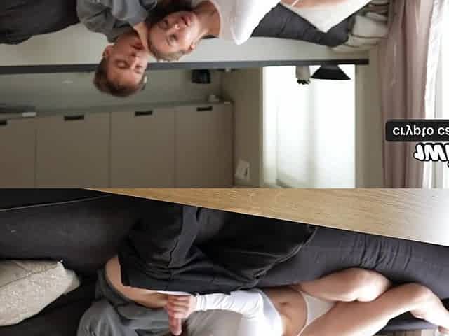 Screwed My Girlfriend whilst Watching a Clip - Ribald Ejaculation on Her Tits!
