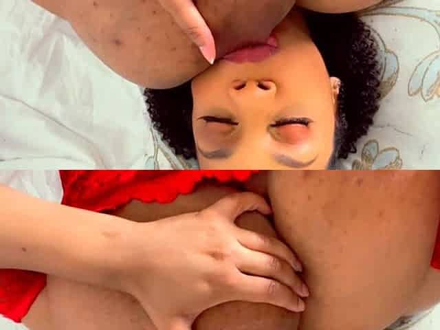Black and ebony babes get a stiff dick