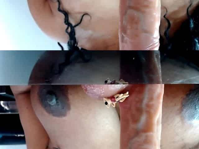 Gay Lovers Sink in Big White Cock Cum - Ebony Giantess JOI
