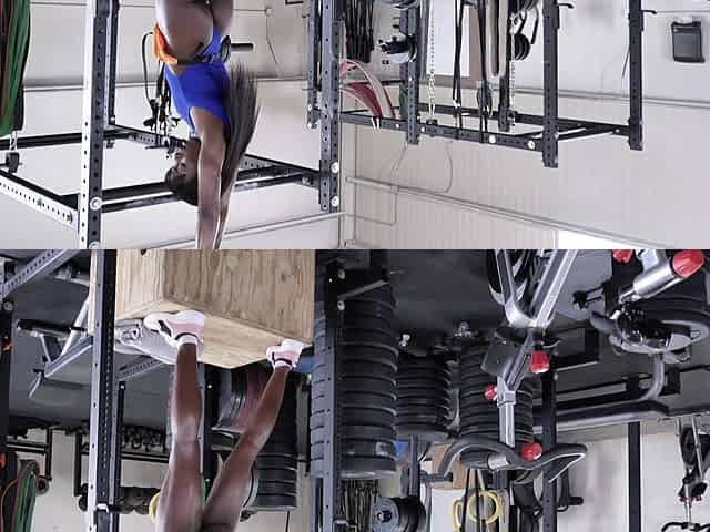 Ebony beauty Anna Foxx and hunk Johnny Castle heat up the gym in an irresistible interracial affair