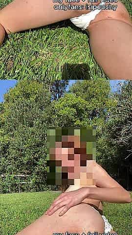 Laying Face Down In The Grass, Legs Widen, Masturbating For U To Screw Me From Behind