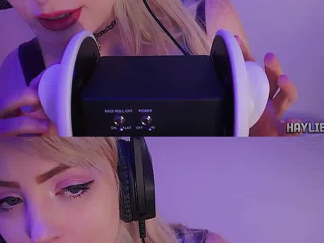 Ear Giving a kiss Licking Tingles + Throat Sounds ASMR