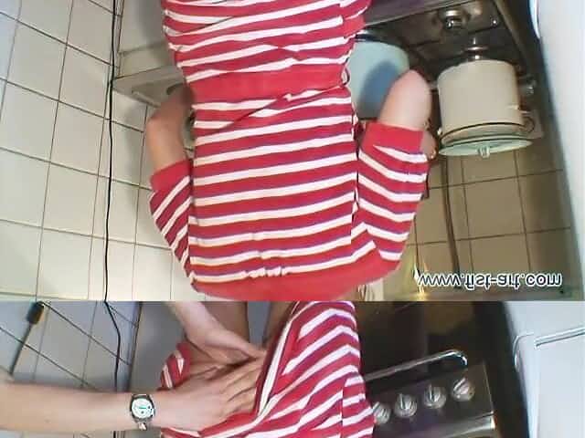 Marcella fisting in the kitchen