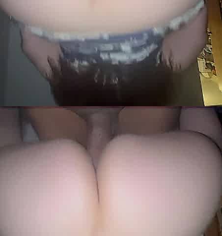 Mixed Girl Riding BBC filled with Cum