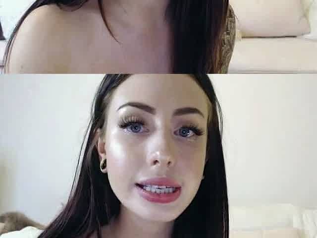 Busty brunette bitch with big boobs