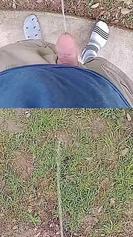 Backyard Risky Pissing