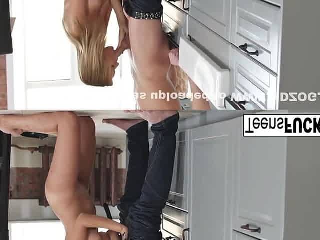Lana Blonde - Blonde Teen 18+ Lana Fucks In The Kitchen!