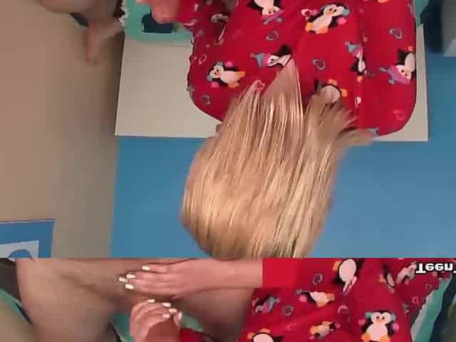 Teen blondie pov tugjob
