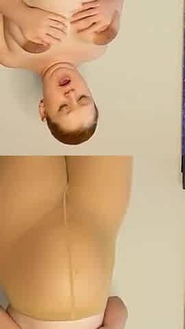 Pregnant pantyhose tease and masturbation