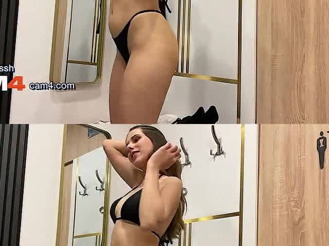 Amber Slash flaunts her booty in underware and bikini