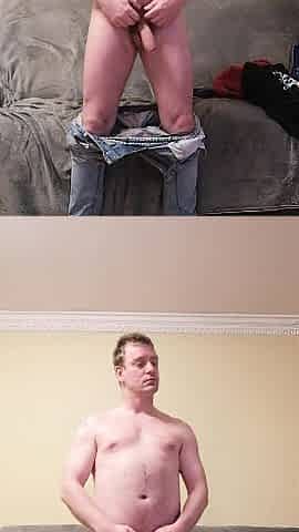 LongJohn0Hara banging a stamina training blue fleshlight whilst watching porn