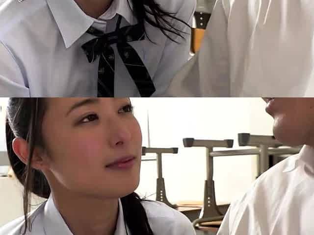 Asian teen with big boobs and ass takes DP and facial