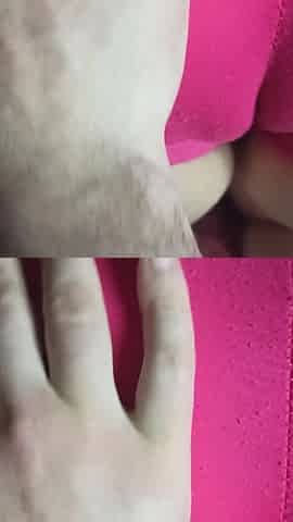 Sweet MILF holes in pink shorts get fingered