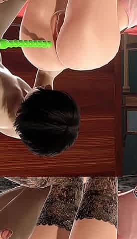 Anal Toy Playing with Hot Bit Tits Girl in Stockings and Analingus with Orgasm 3D Porn Animation