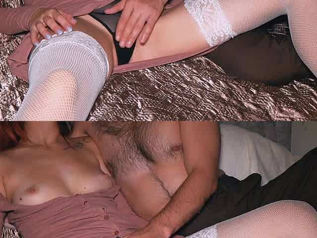 Real Couple Mutual Masturbation Condom Cumshot and Pussy Teasing