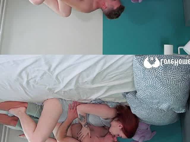 Passionate sex in the morning with a redhead