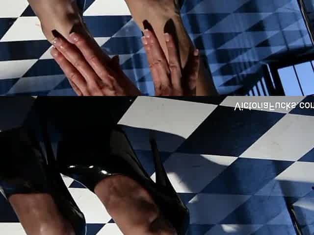 Victoria White smokes a cigarette & masturbates