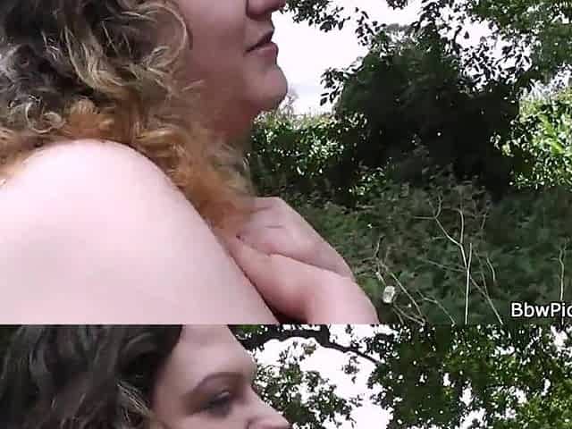 Breasty bulky woman is picked up by stranger