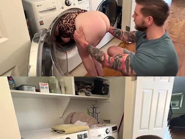 I Fuck My Big Booty Stepmom Stuck in the Washer! - Steve