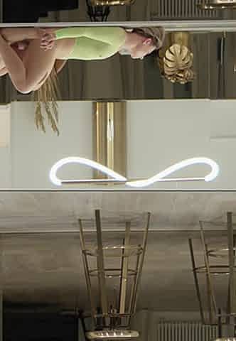 Luxury Kitchen Sex: Teasing in Green Mesh, Rough Table Fucking & Messy Facial
