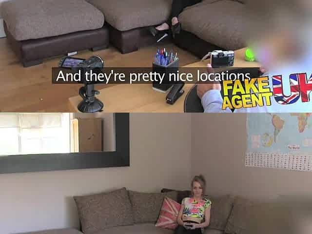 FakeAgentUK Nasty tiny Brit has hawt sex on casting daybed