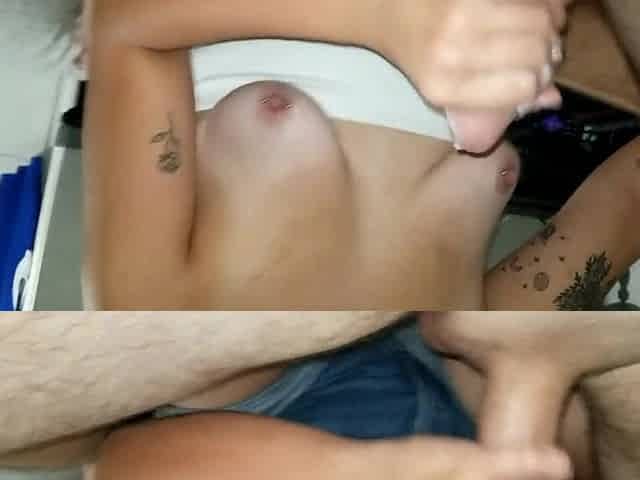 Making him cum with my hand