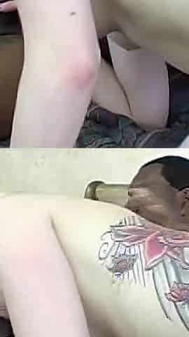 White Skinny Blonde 20 Yo Babe Banged Hard by BBC Step Stepdad