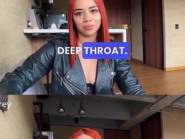 Coarse deepthroat for pettite Latin babe